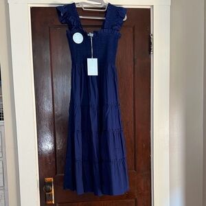NWT HILL HOUSE Navy Blue Ellie Cotton Nap Dress